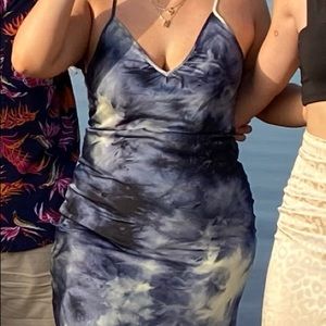 Multi blue midi dress